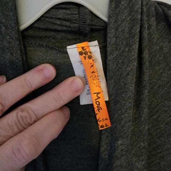 EUC Moa Dark Gray Cardigan style shawl - Picture 5 of 6